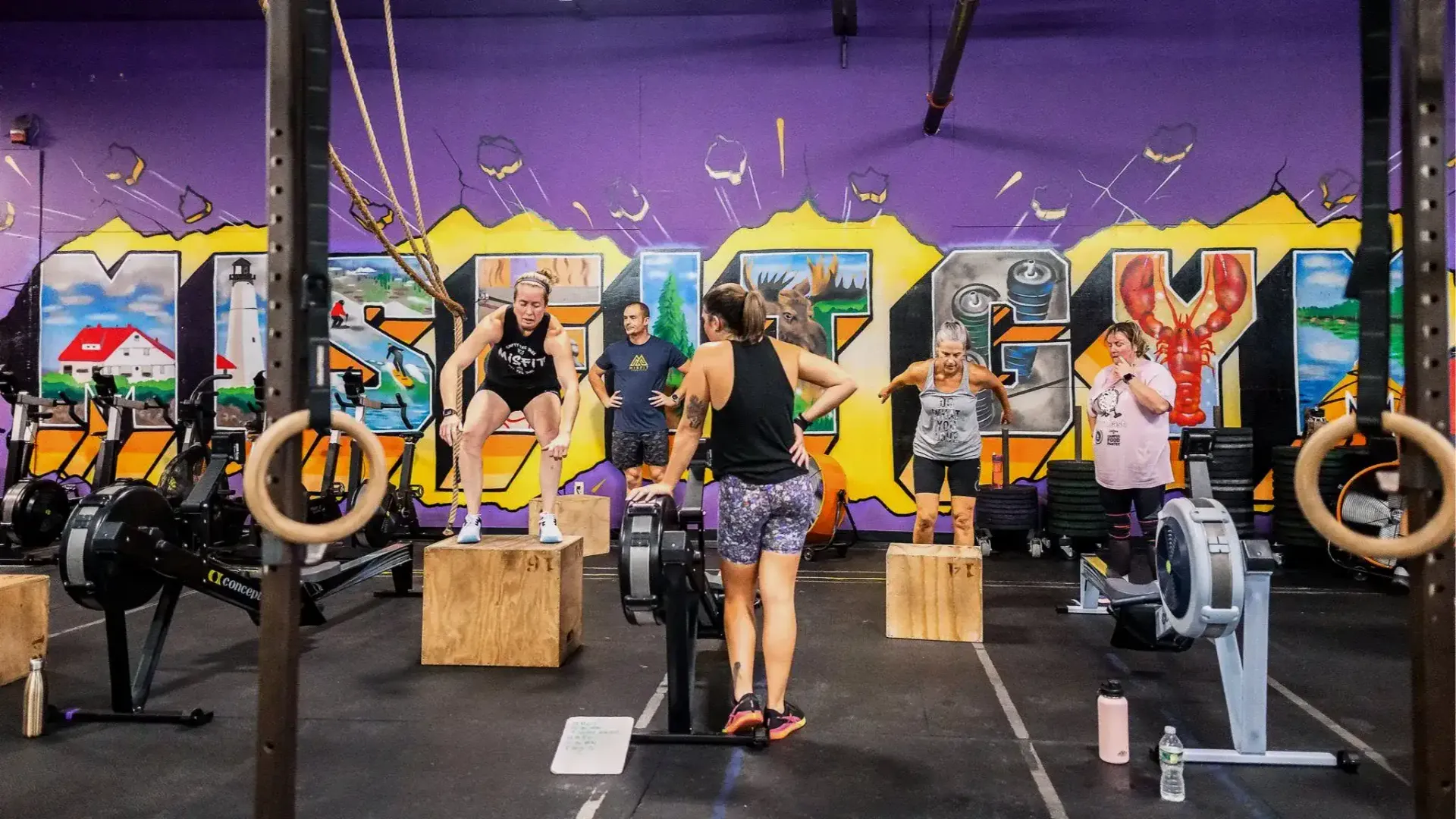 CrossFit class training at Misfit Gym Windham Maine