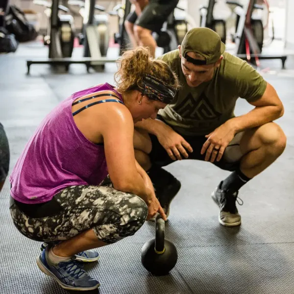 One-on-one personal training session